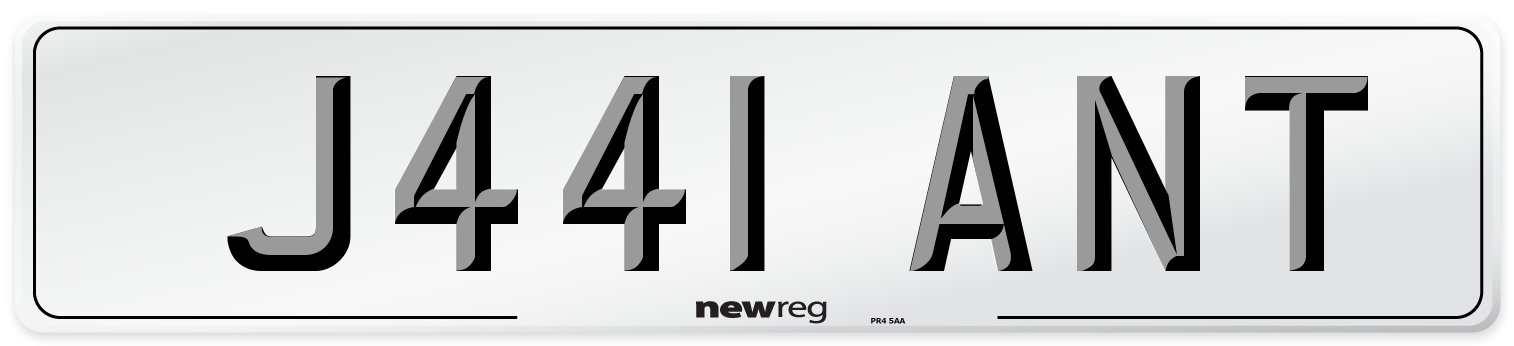 J441 ANT Number Plate from New Reg